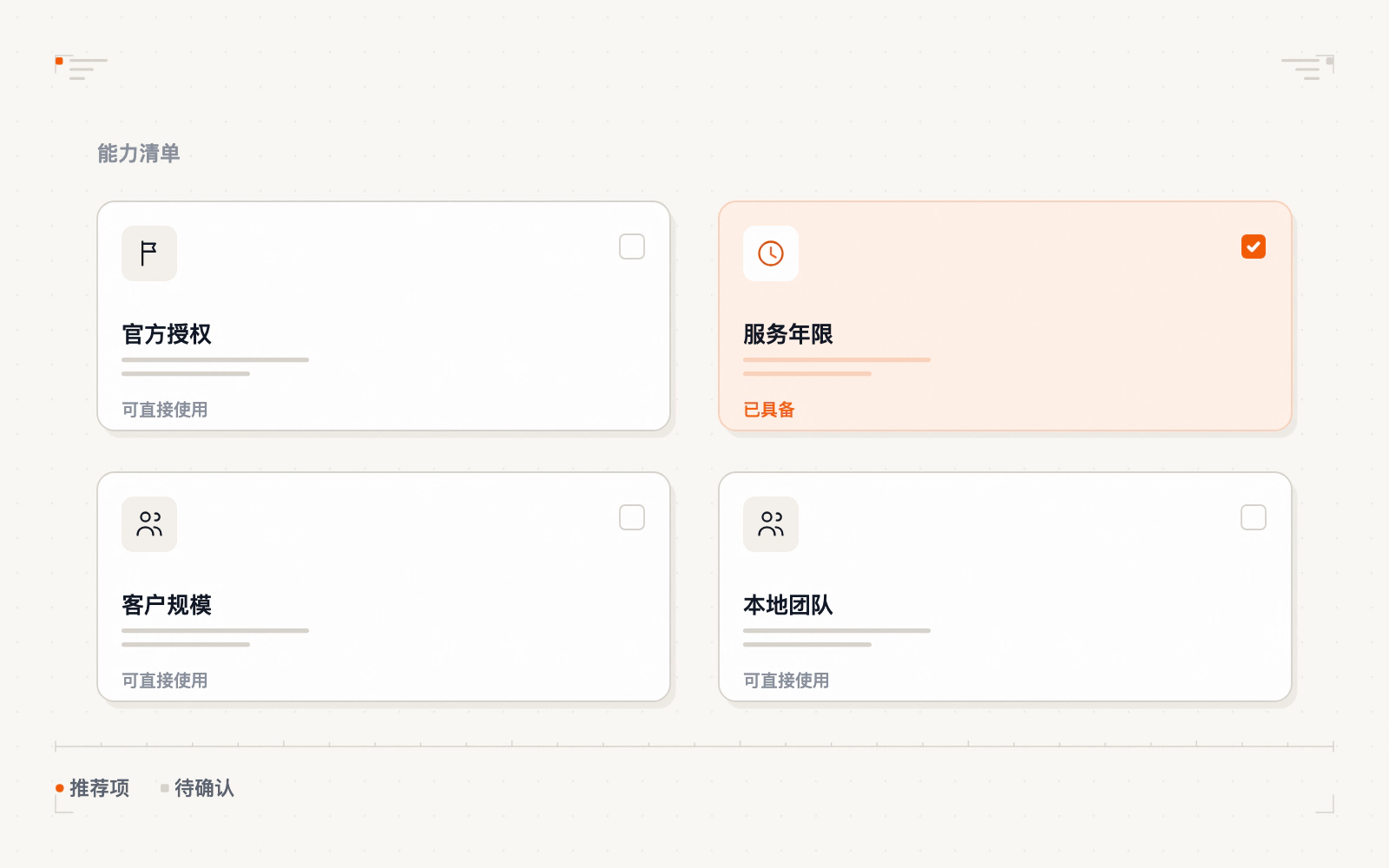 公司资质与服务年限示意